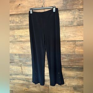 Susan Grover Regular Liquid Knit Pull-on Wide Leg Pants with Buttons in XS